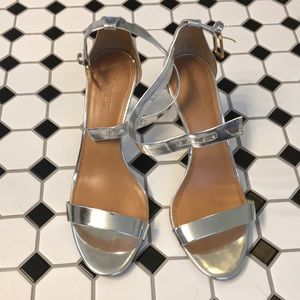 Jcrew factory metallic high heels
